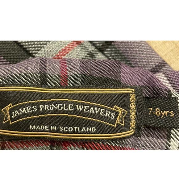 JAMES PRINGLE WEAVERS Kilt Youth 7 to 8 yrs Scotland adjustable purple wool kids - Picture 3 of 9
